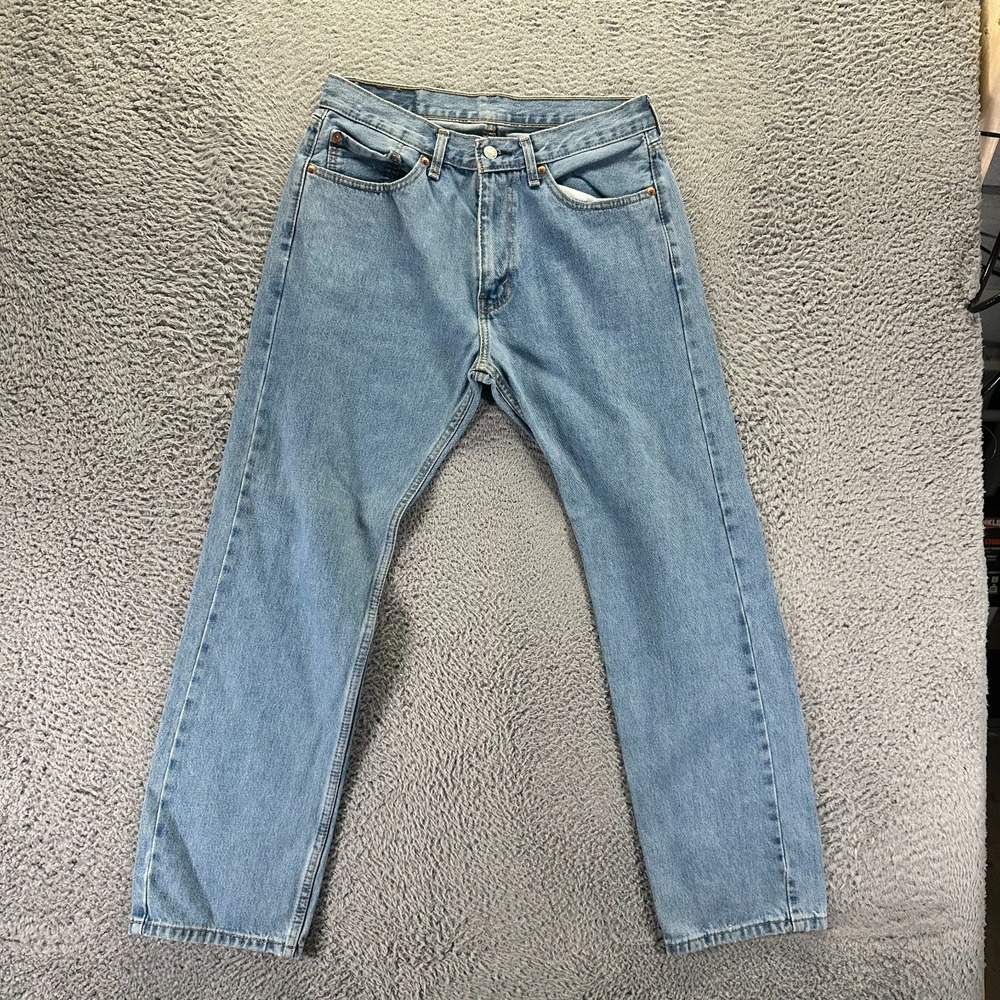 Levi's 505 Jeans Mens 32x30 Blue Cotton Denim Straight Utility Workwear Travel